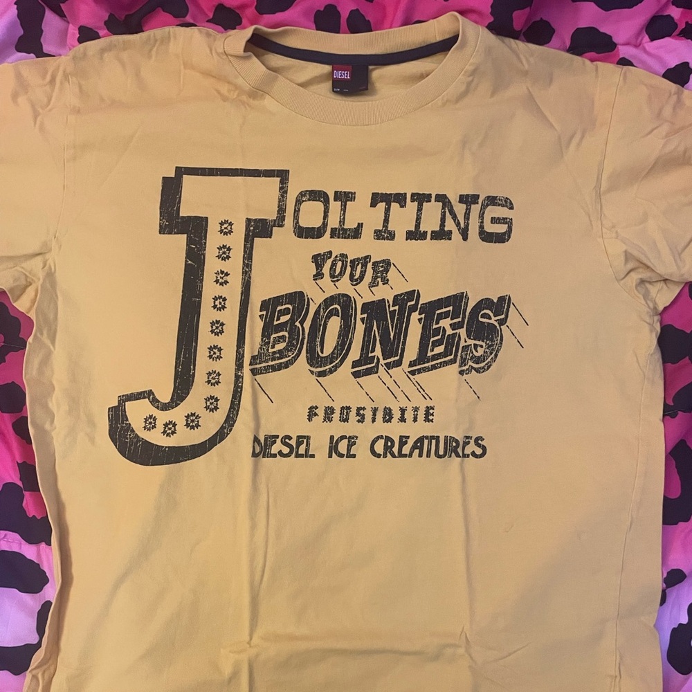 Diesel Yellow Graphic Tee